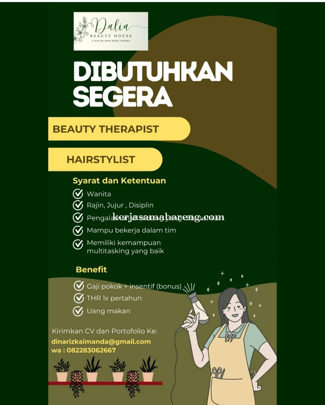 Lowongan Kerja Beauty Therapist & Hairstylist