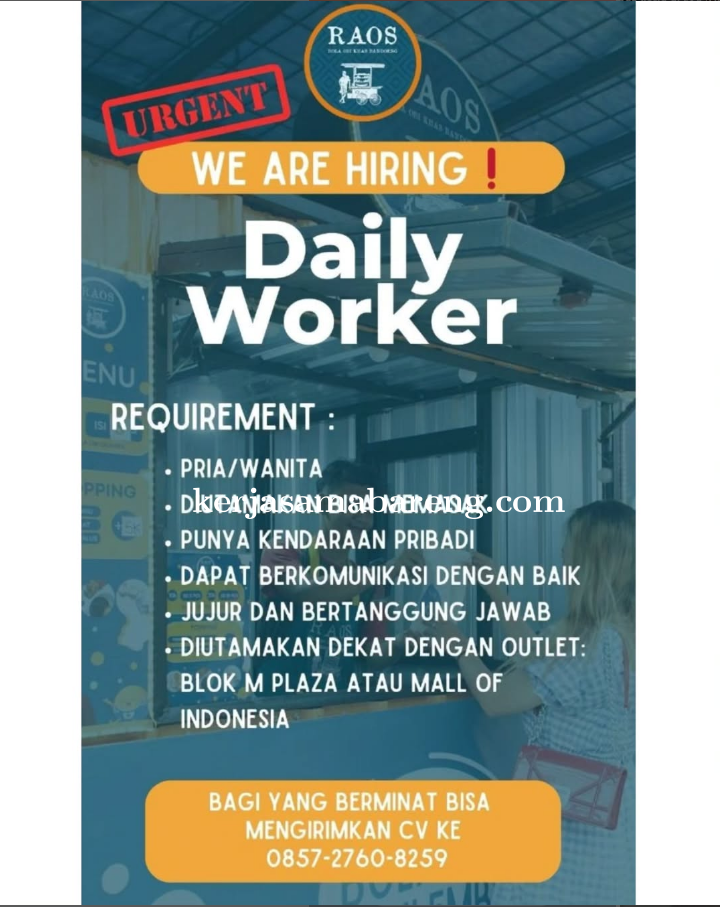 Lowongan Kerja Daily Worker
