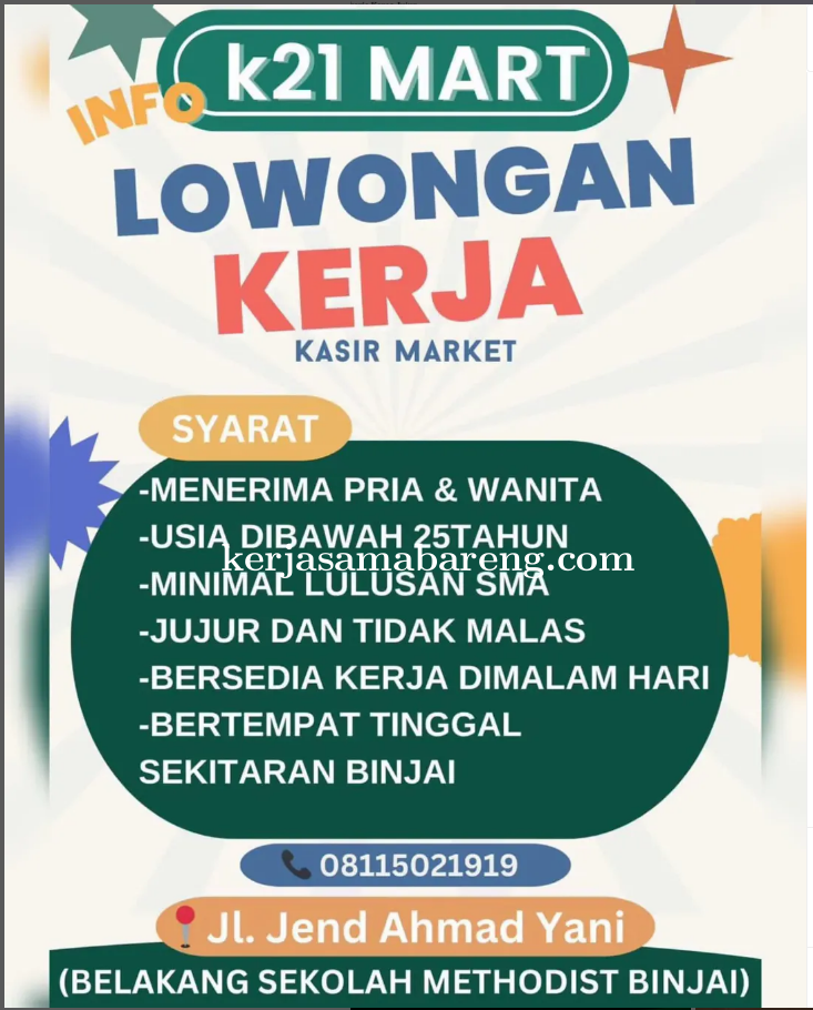 Lowongan Kerja Kasir Market