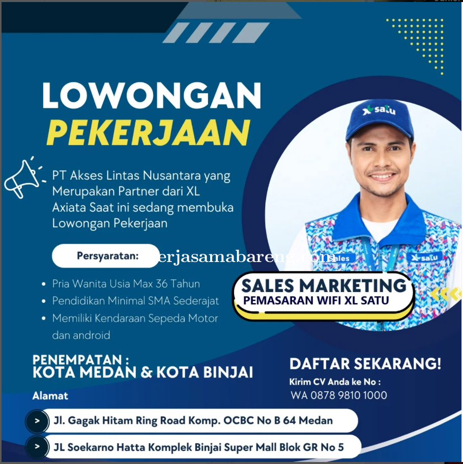 Lowongan Kerja Sales Marketing