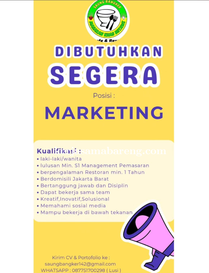 Lowongan Kerja Marketing